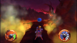 Screenshot Of The Fire Canyon Level in Jak and Daxter